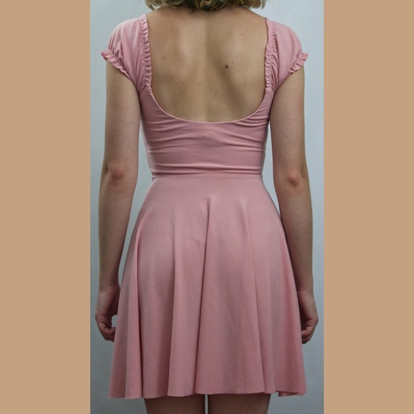 Pink Sweetheart Neck Mini Dress - Picture 4 of 8